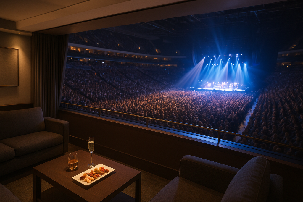 A view from the premium seating zone at one of the exclusive concerts