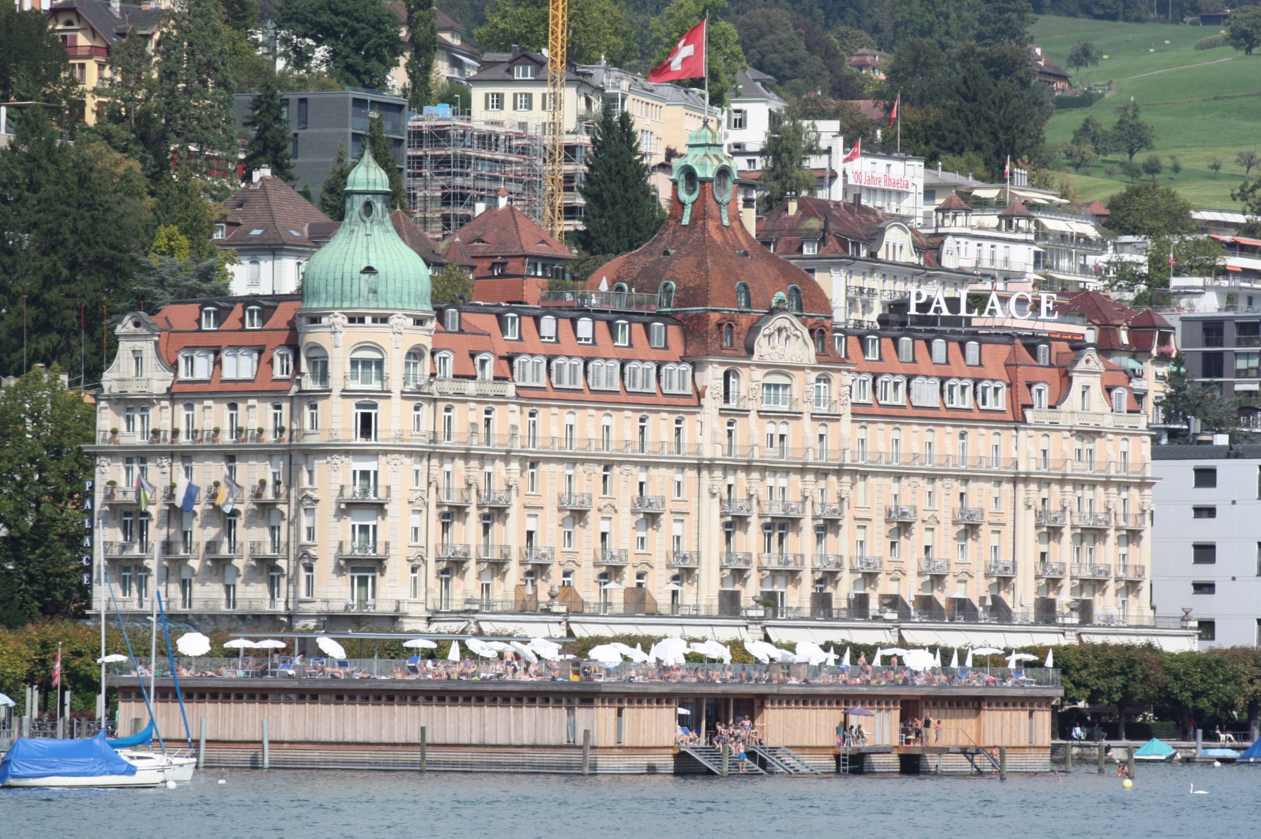 Mandarin Oriental Palace Lucerne overlooking Lake Lucerne with elegant historic façade and serene lakeside setting